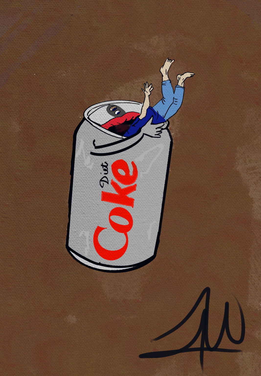 Diet Coke digital artwork by Jordan