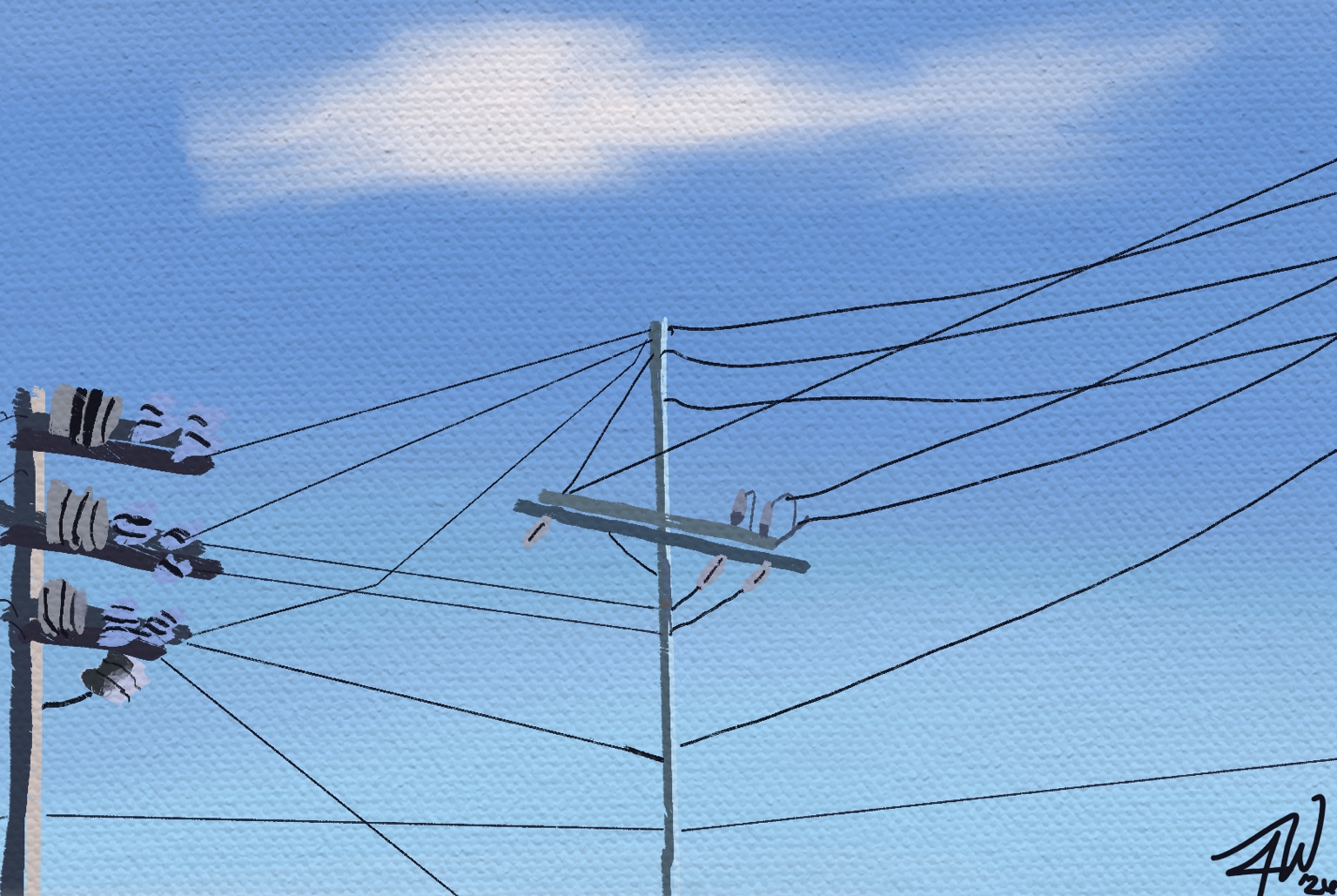 Power Lines digital artwork by Jordan