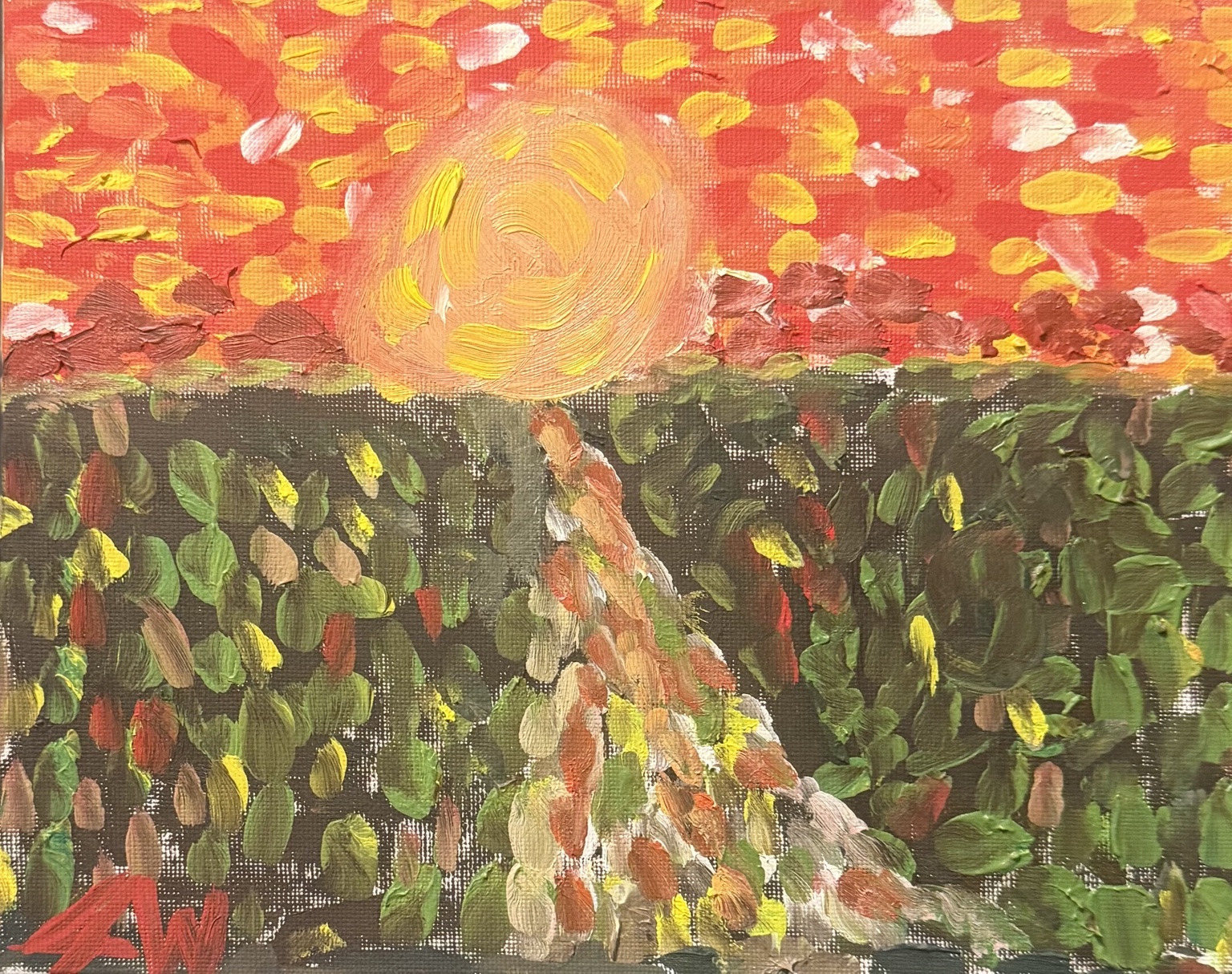 La route sous le ciel orange by Jordan
